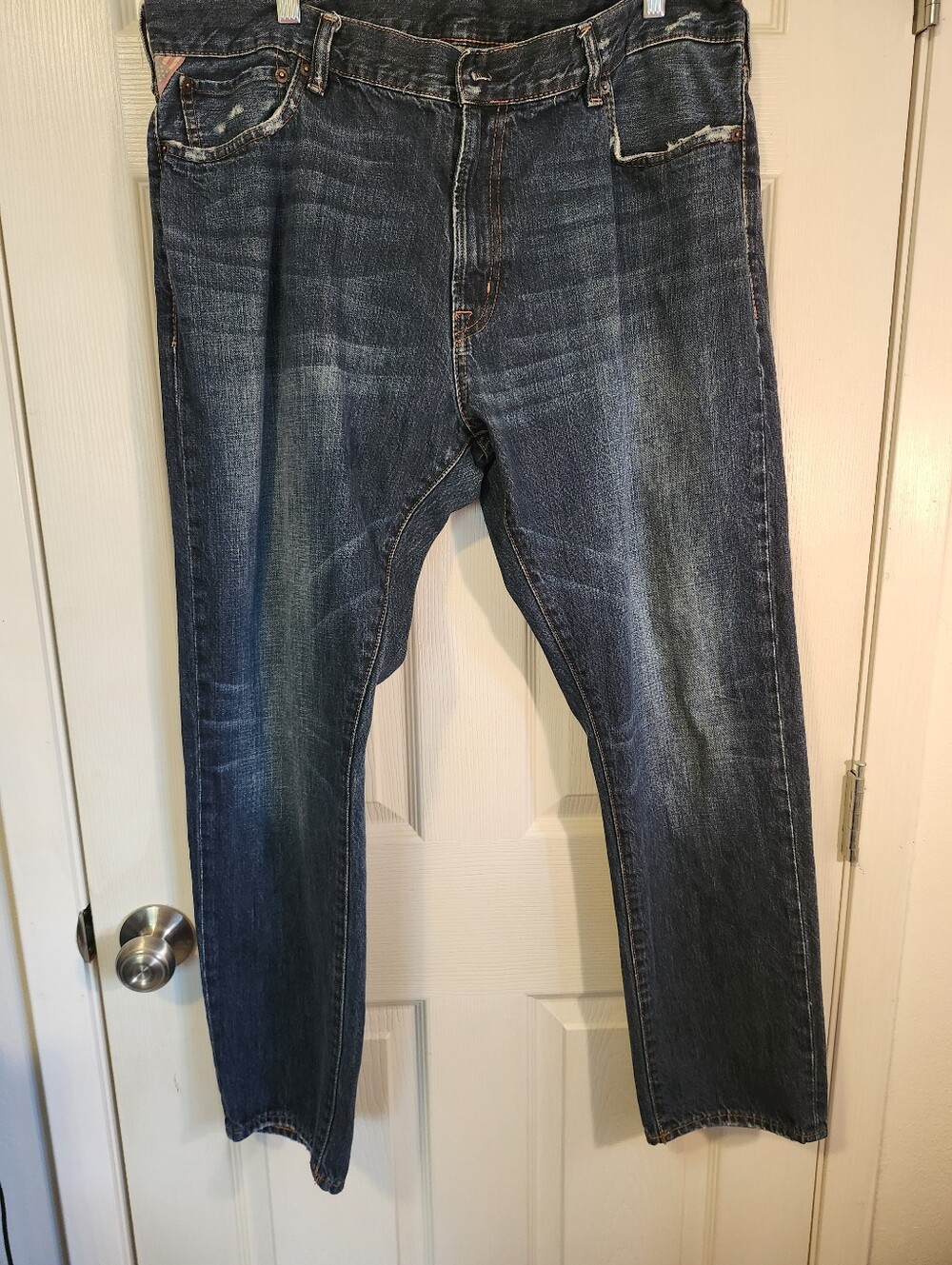 Demin & Co. Ralph Lauren Jeans, Destressed, Tapered Straight